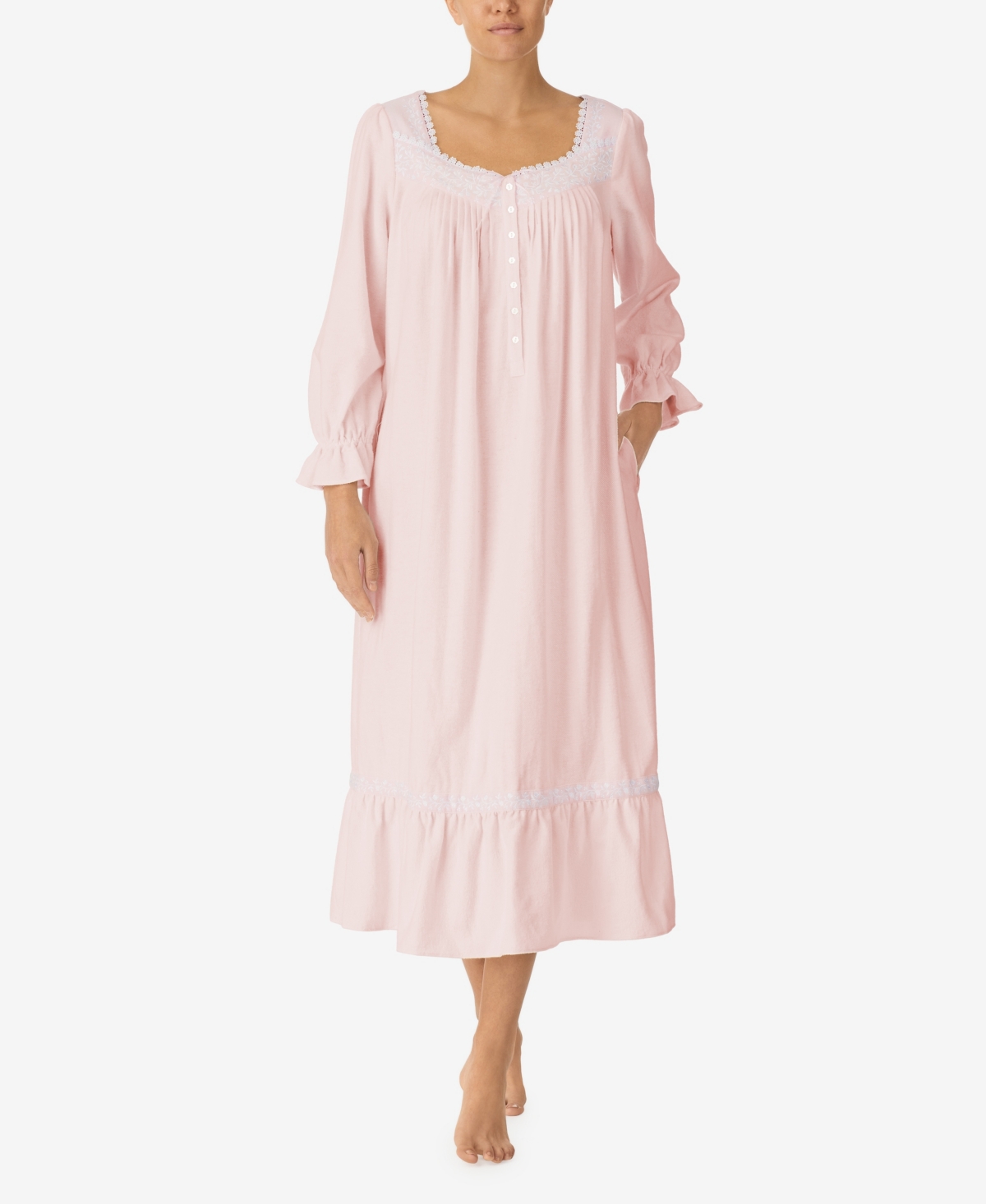 Eileen West Women's Cotton Flannel Ballet Nightgown In Pink