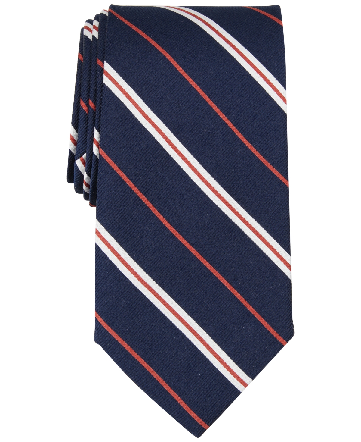 Brooks Brothers B By  Men's Classic Fine Line Stripe Tie In Navy
