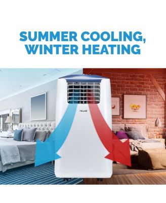 Portable Air Conditioner and Heater, 14,000 BTUs (8,500 BTU, DOE), Cools 525 sq. ft., Easy Setup Window Venting Kit and Remote Control