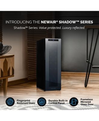 Shadow Series 12-Bottle Wine Cooler, Freestanding Wine Fridge with Digital Temperature Control & Double-Layer Glass Door