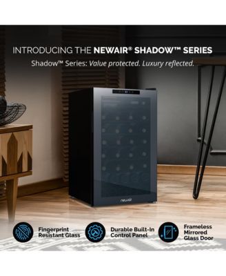Shadow Series Wine Cooler Refrigerator 51 Bottle, Freestanding Mirrored Wine Fridge with Double-Layer Tempered Glass Door & Compressor Cooling for Reds, Whites, and Sparkling Wine, 41f-64f Digital Temperature Control