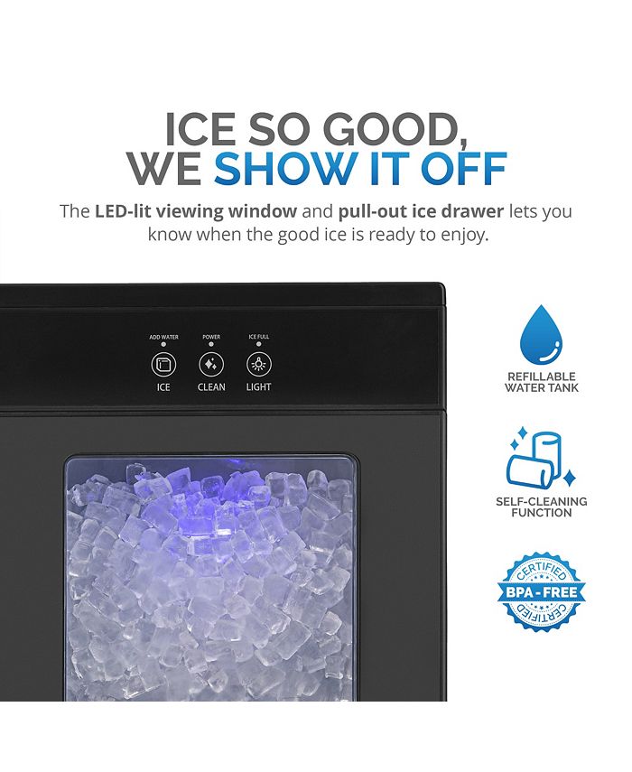 Newair 44lb. Nugget Countertop Ice Maker with SelfCleaning Function
