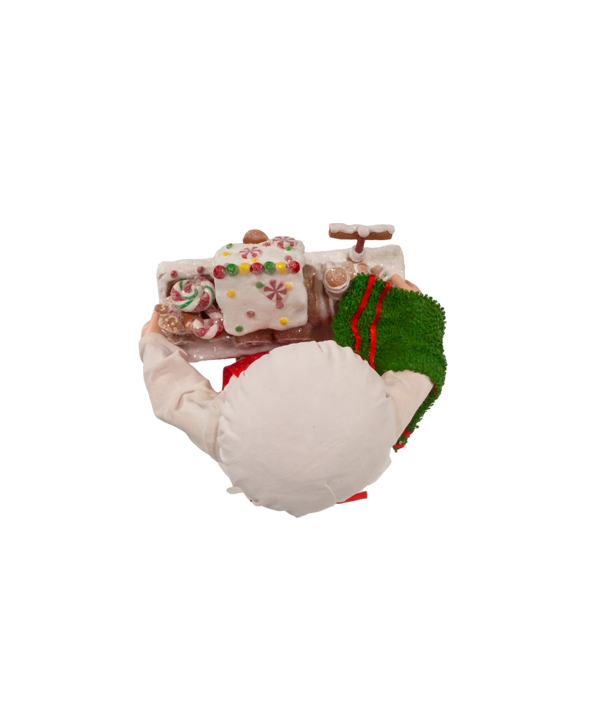 Kurt Adler 11" Fabriche Santa With Gingerbread Train In Multicolored