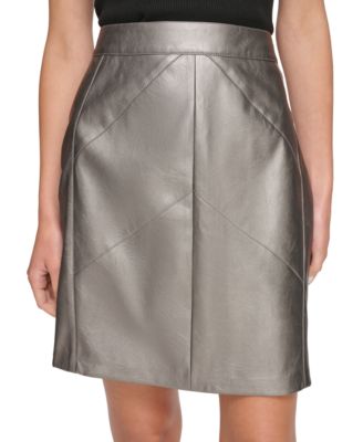 Macy's faux leather pencil skirt best sale