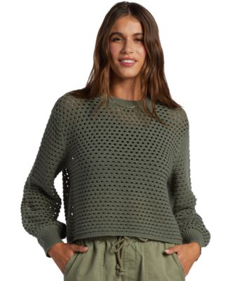 Roxy - Juniors' California Lover Open-Knit Sweater