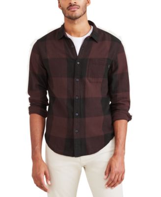 Dockers - Men's Regular-Fit Plaid Long-Sleeve Casual Shirt