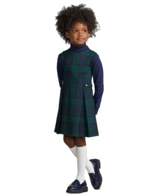 Polo Ralph Lauren Girl's Buffalo Check Stretch Ponte Dress