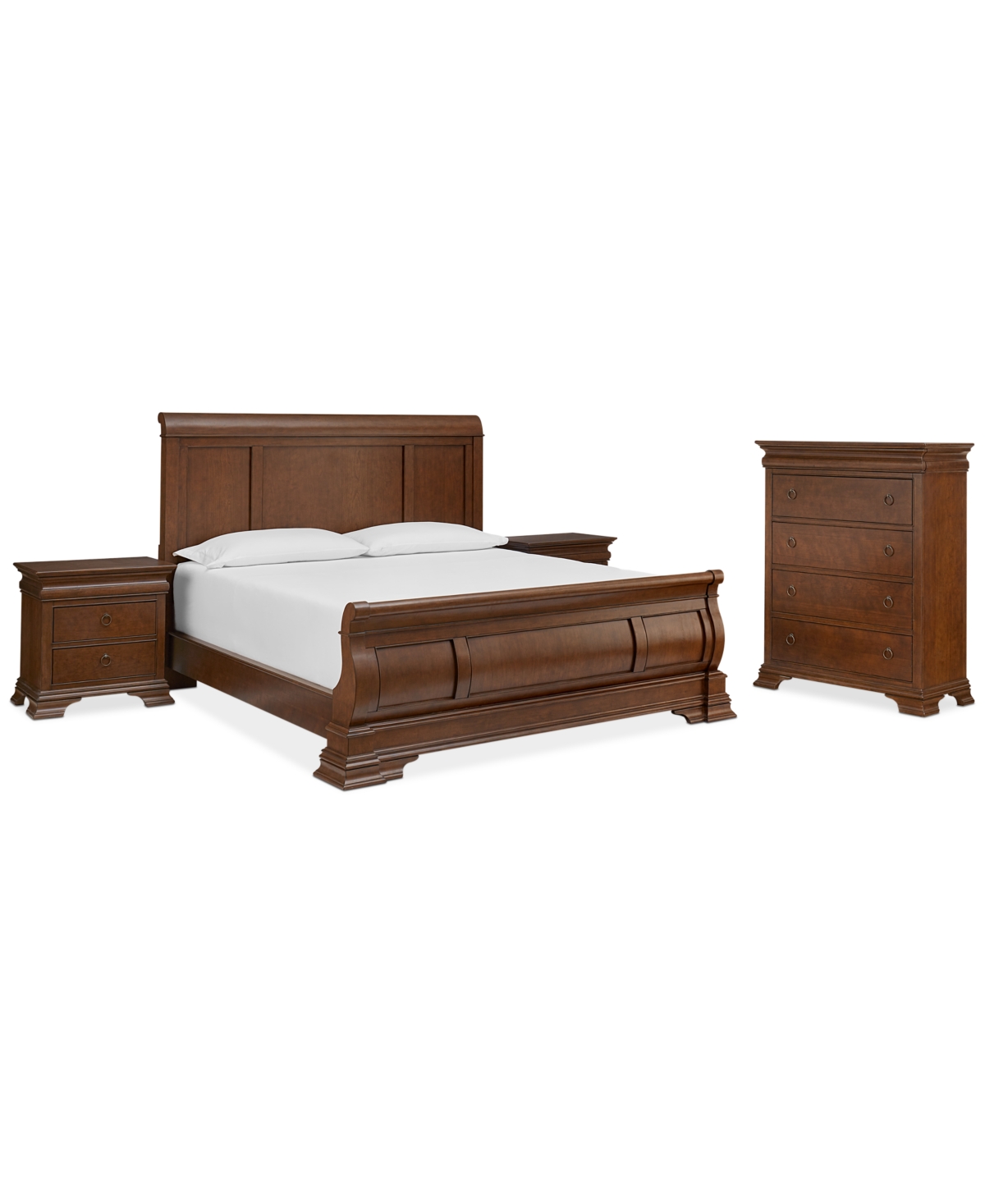 Shop Macy's Nelman King Bed 3pc Set (bed, Chest, Nightstand) In No Color