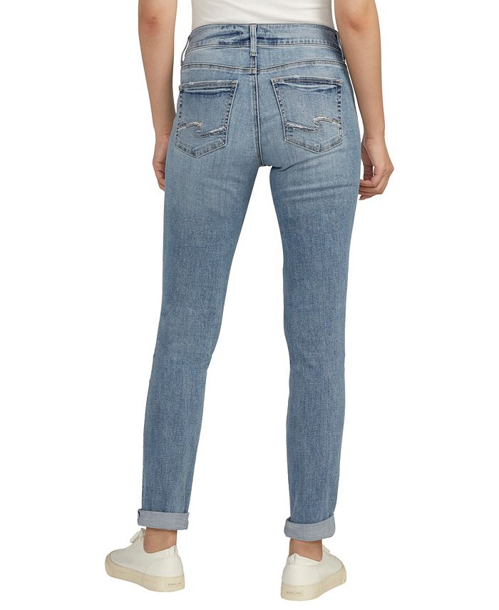 Silver Jeans Co. Women's Girlfriend Mid Rise Slim Leg Jeans Macy's