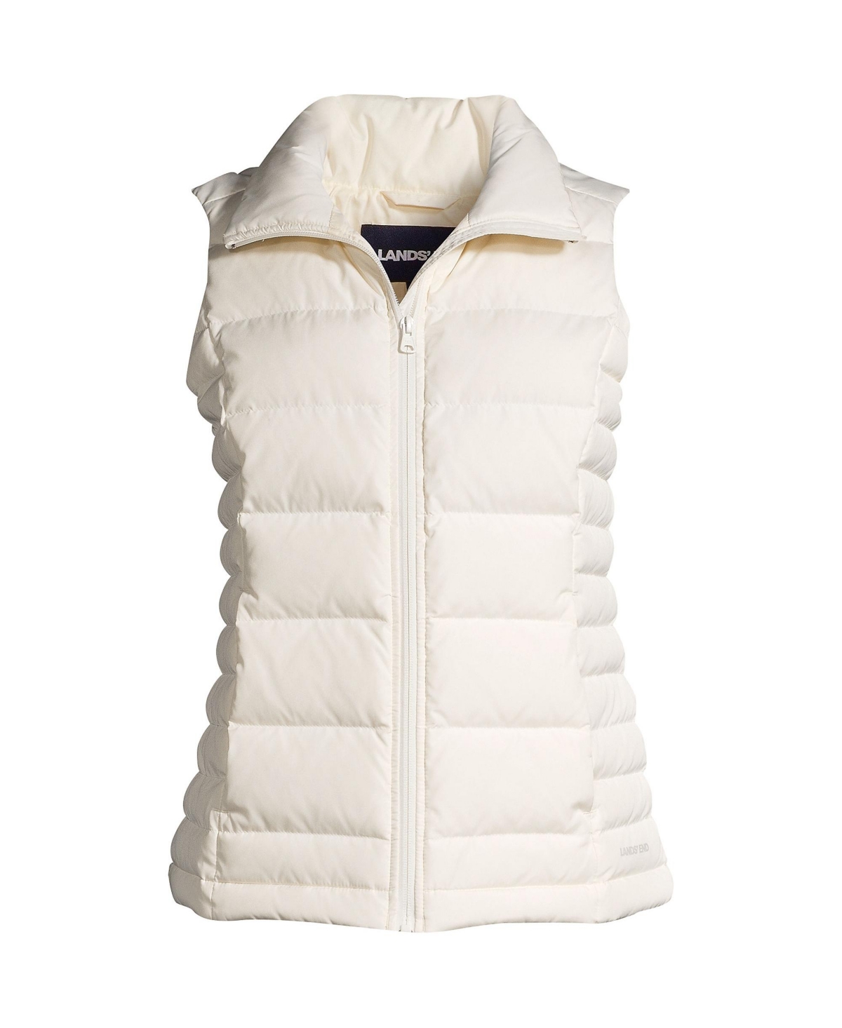 Lands End Women s Tall Down Puffer Vest In Ivory ModeSens