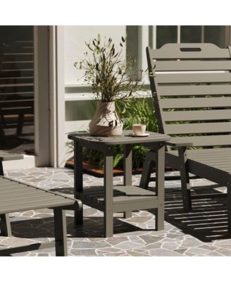 Nassau 2-Tier Adirondack Side Table, All-Weather Hdpe Indoor/Outdoor Accent Table