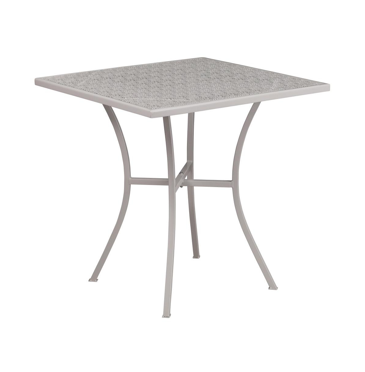 Emma+Oliver Commercial Grade Square Colorful Metal Garden Patio Table