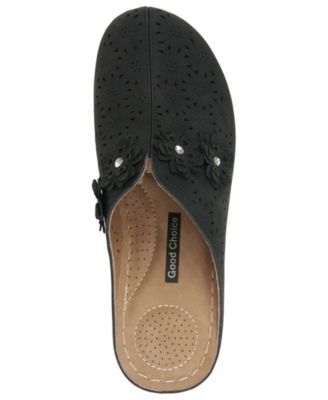 Women's Krista Perforated Flower Wedge Mules