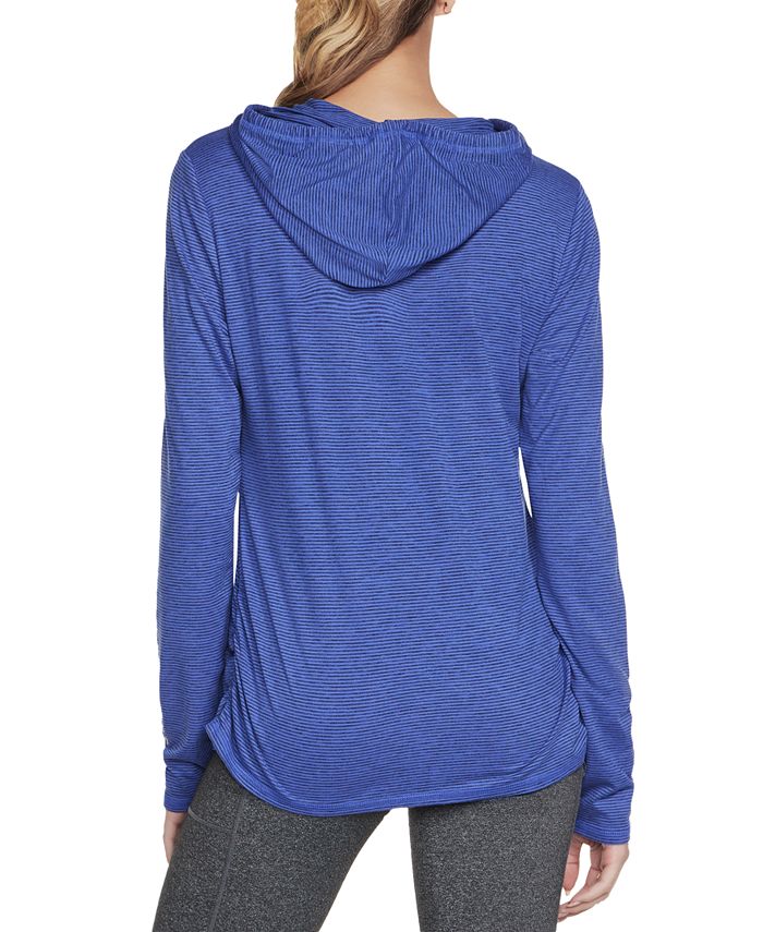 Skechers hoodie womens blue clearance