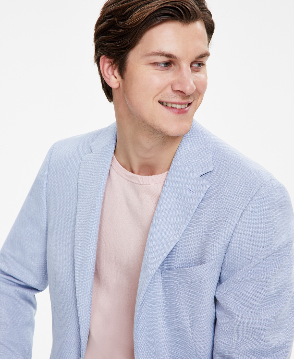 Tommy Hilfiger Men's Blue Solid Modern-Fit Sport Coat