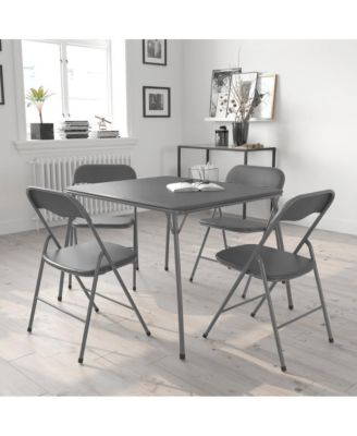 5 Piece Folding Card Table And Chair Set
