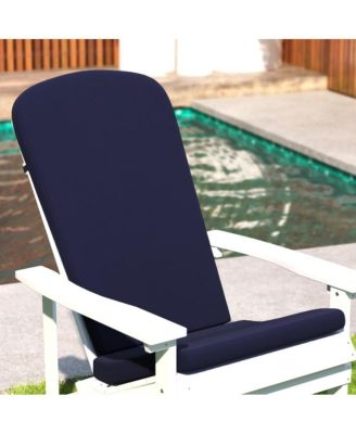 Riviera Set Of 2 Indoor/Outdoor High Back Adirondack Chair Cushions With Elastic Strap And Water Resistant Covers
