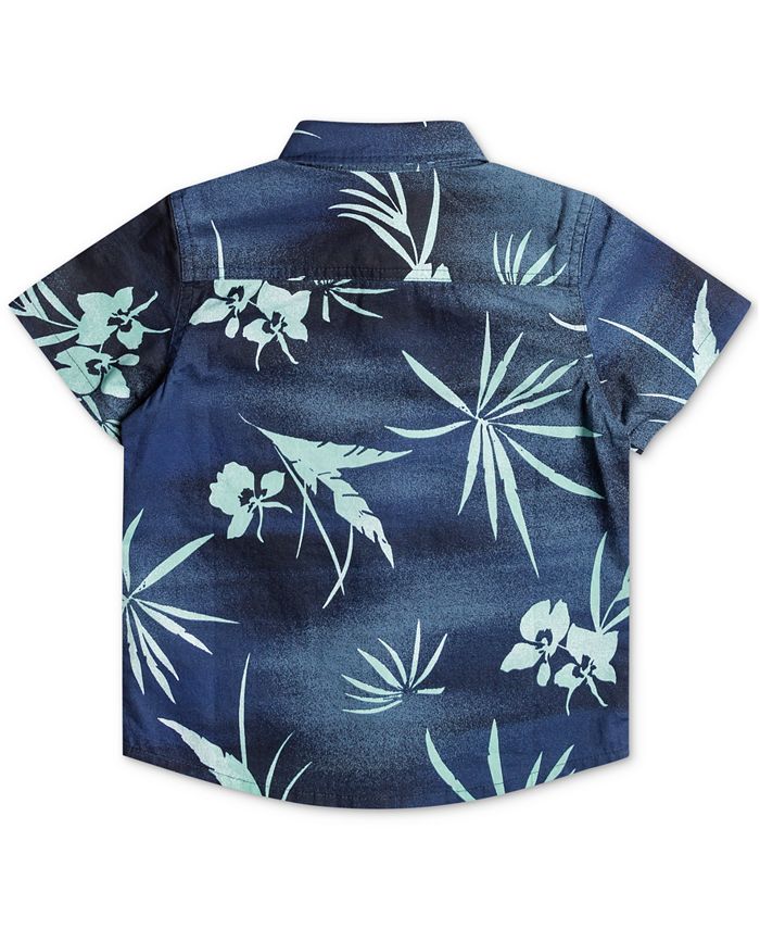 Chic Elegance: Printed Button-Up Shirt and Pants Set main image 1