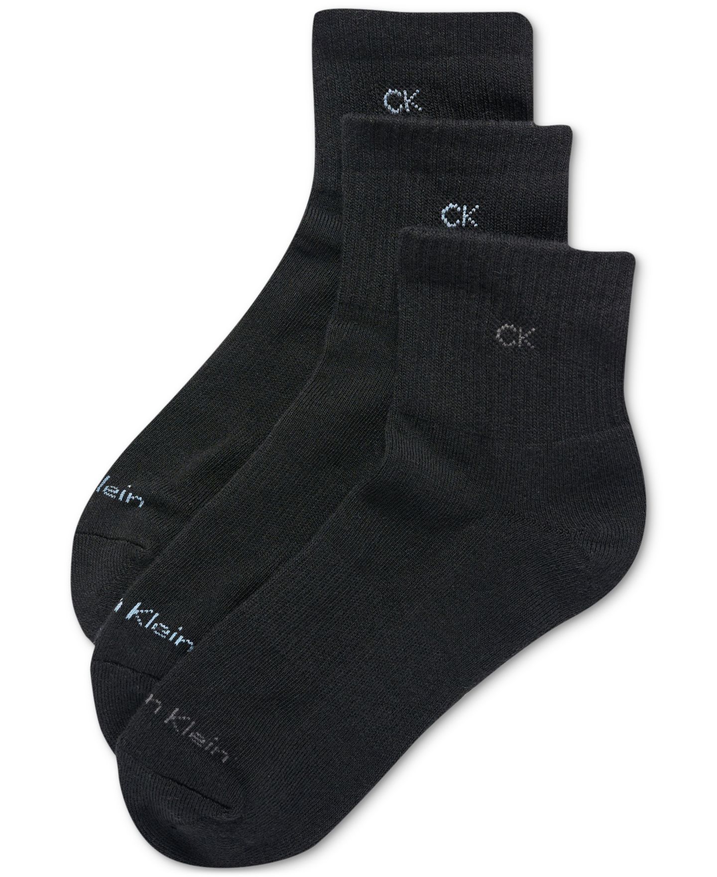 Носки, укороченные, с амортизацией, 3 шт. — Calvin Klein, цвет: Чёрный — фото 2