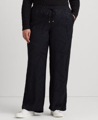 Lauren Ralph Lauren - Plus Size Wide-Leg Jacquard Pants