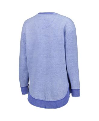 Women's Royal Kansas Jayhawks Ponchoville Pullover Sweatshirt