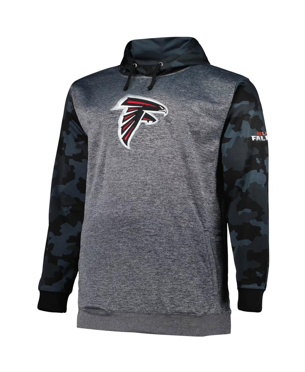 Men's FanaticsAtlanta Falcons Big and Tall Camo Pullover Hoodie - Heather Charcoal