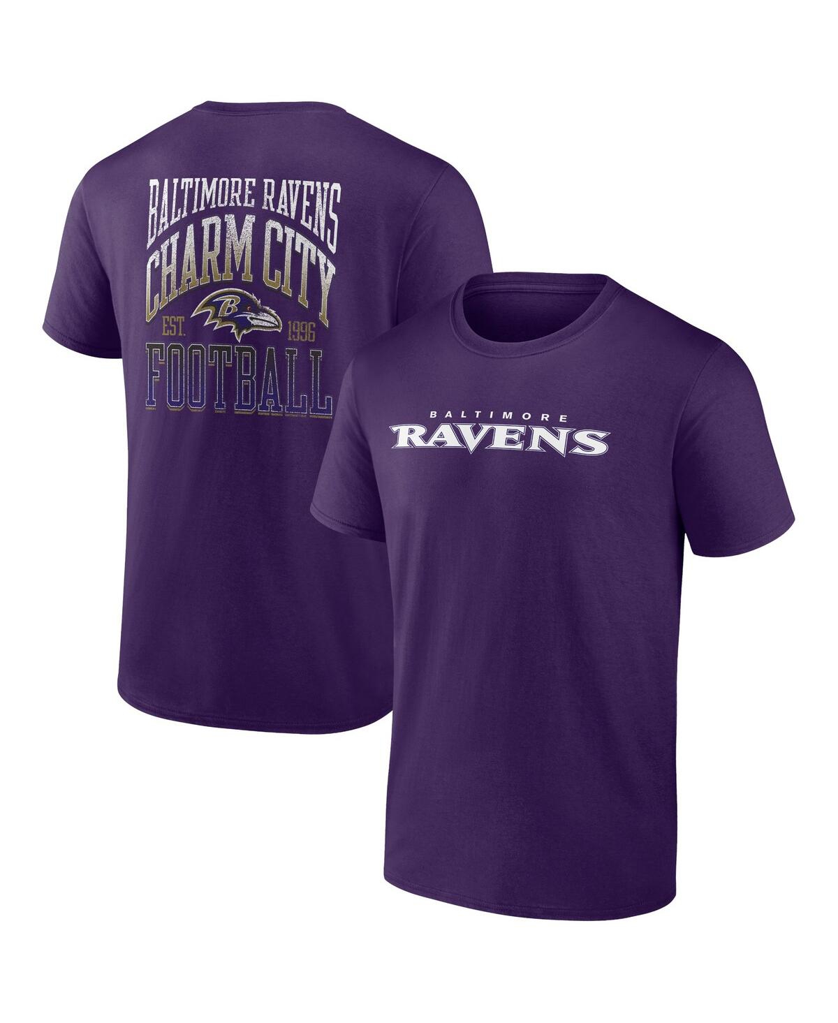 Profile Men's  Purple Baltimore Ravens Big And Tall Two-sided T-shirt