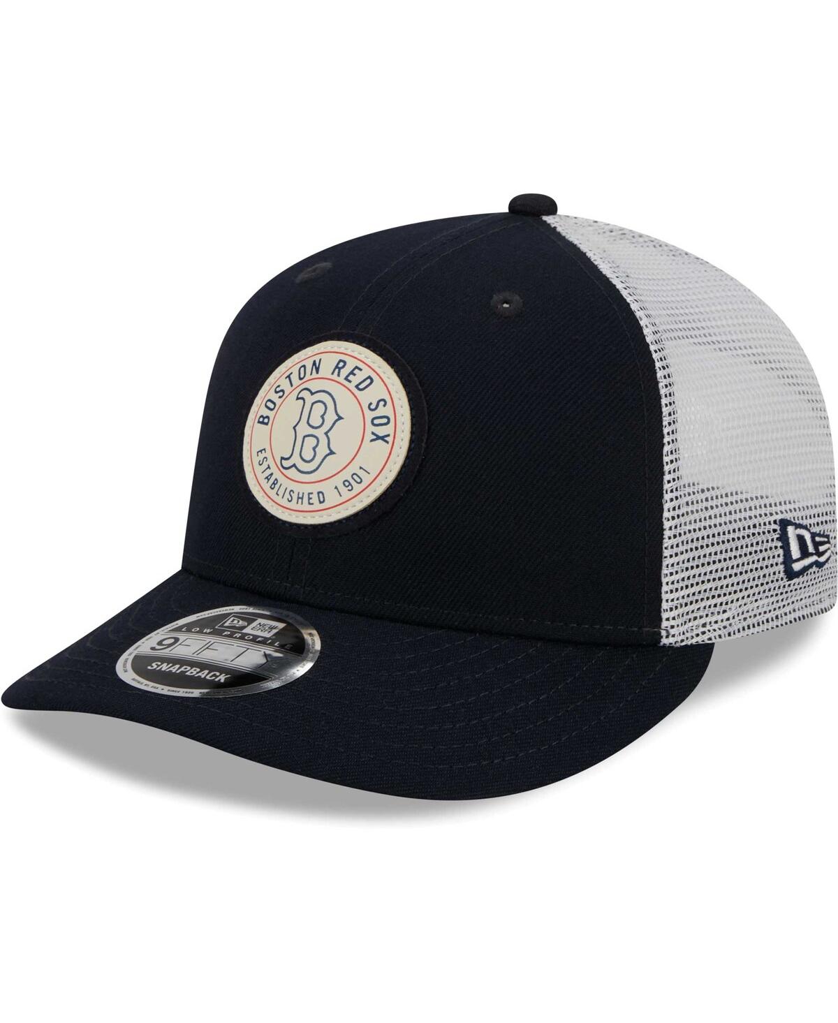 New Era Men's  Black Chicago White Sox Circle Trucker Low Profile 9fifty Snapback Hat In Navy