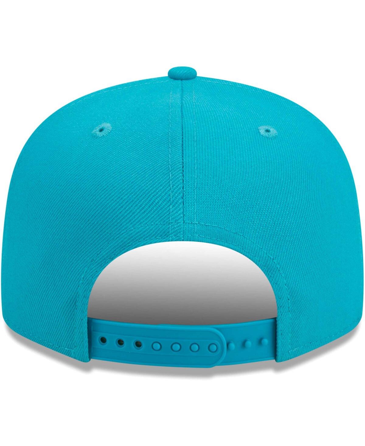 New Era Men's  Aqua Miami Dolphins Main Script 9fifty Snapback Hat In Aqua