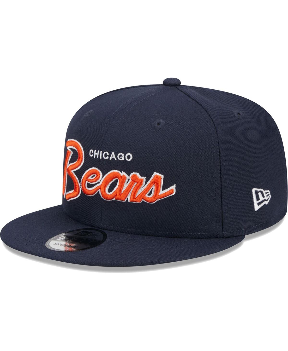 NEW ERA MEN'S NEW ERA NAVY CHICAGO BEARS MAIN SCRIPT 9FIFTY SNAPBACK HAT 