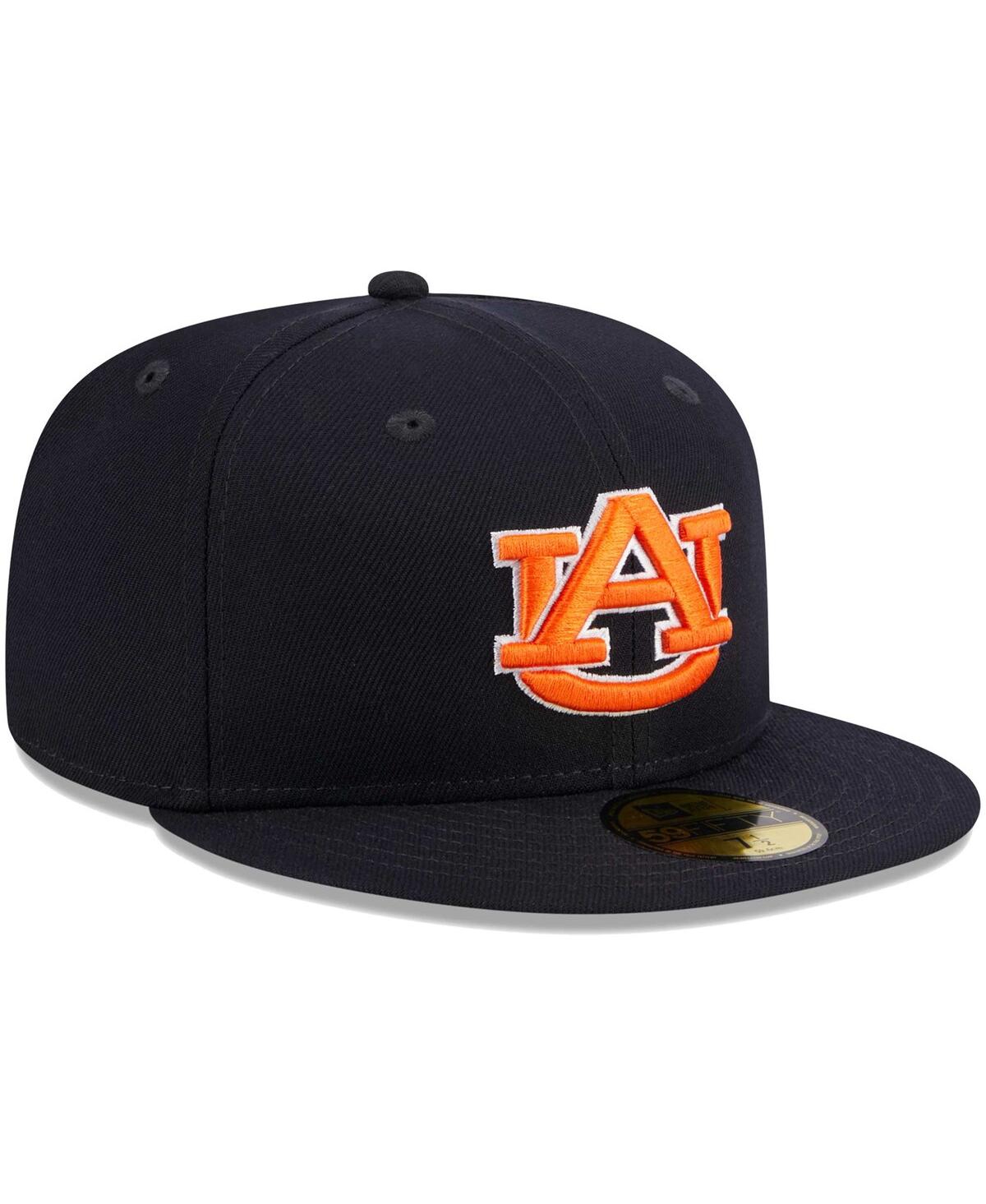 NEW ERA MEN'S NEW ERA NAVY AUBURN TIGERS EVERGREEN 59FIFTY FITTED HAT