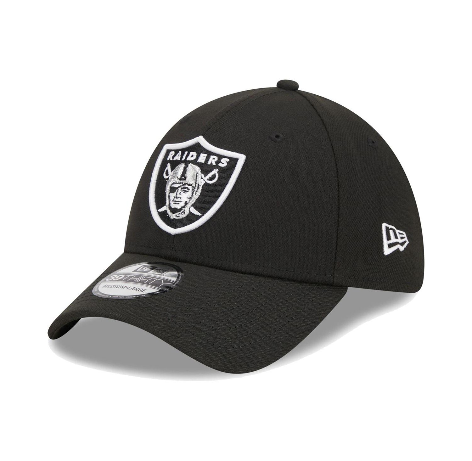 Men's Black Las Vegas Raiders Main 39THIRTY Flex Hat