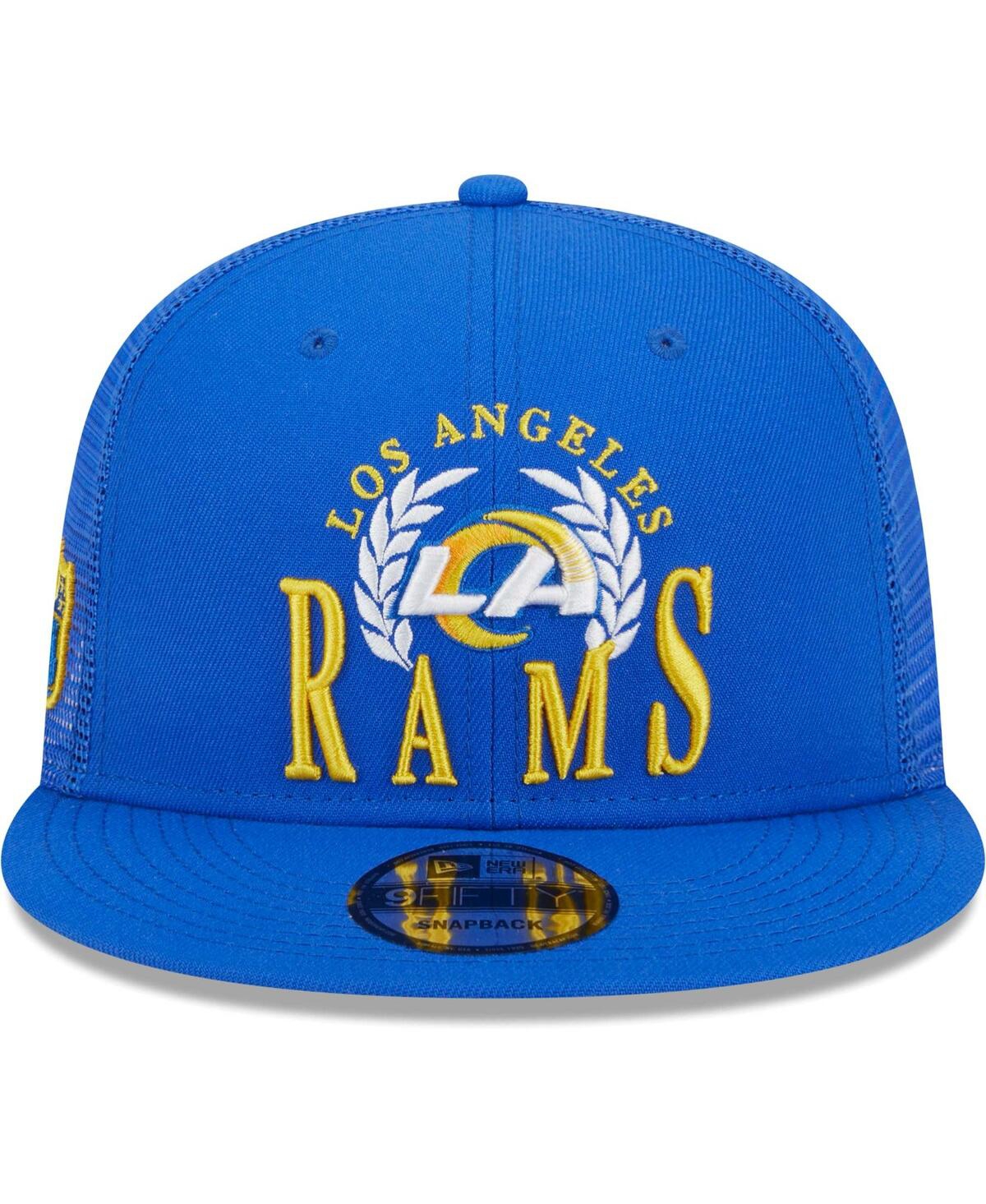 Men's New EraLos Angeles Rams Collegiate Trucker 9FIFTY Snapback Hat - Royal