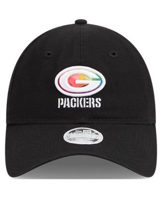 Женская кепка New Era Black Green Bay Packers 2023 NFL Crucial Catch с регулируемой длиной 920 см