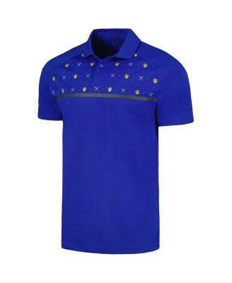Men's Royal Milwaukee Brewers Sector Batter Up Raglan Polo Shirt