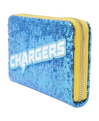 Womens Loungefly Los Angeles Chargers Sequin Zip-Around Wallet 6090₽