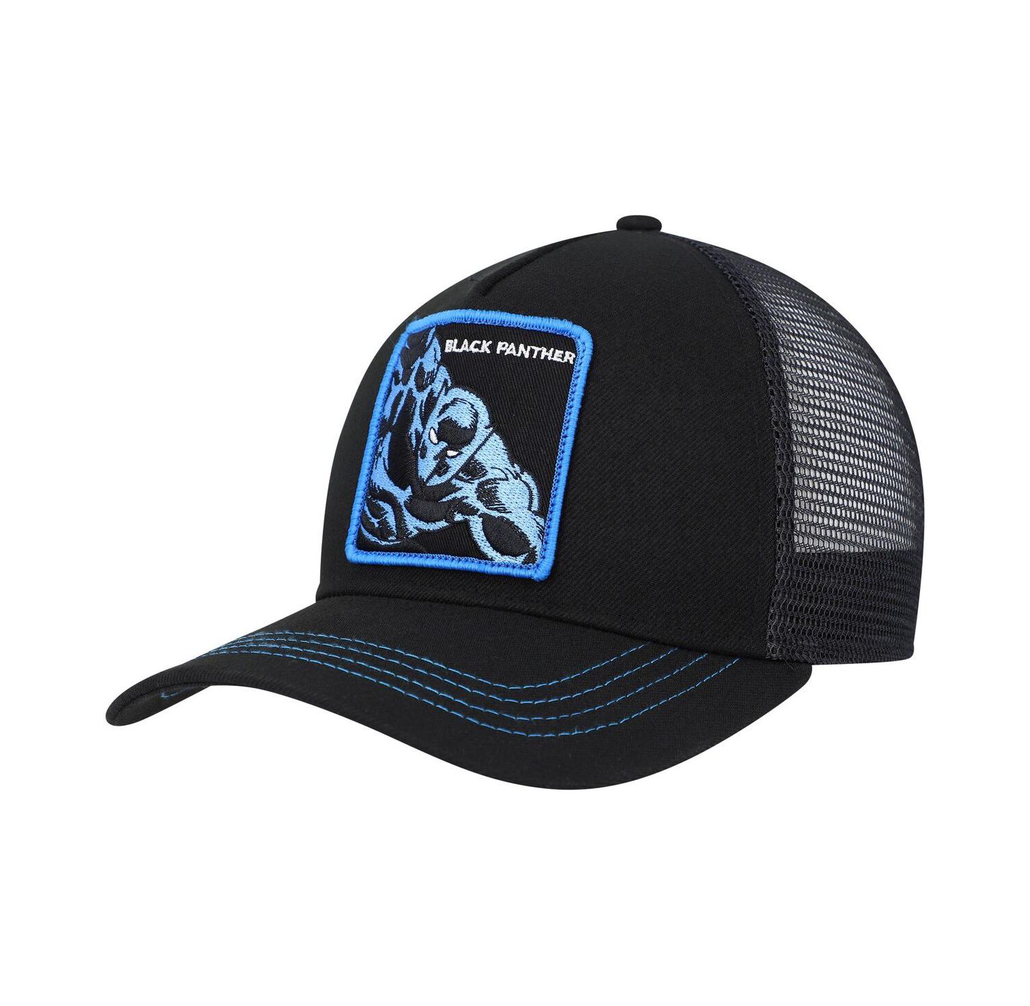 Men's Black Black Panther Retro A-Frame Snapback Hat