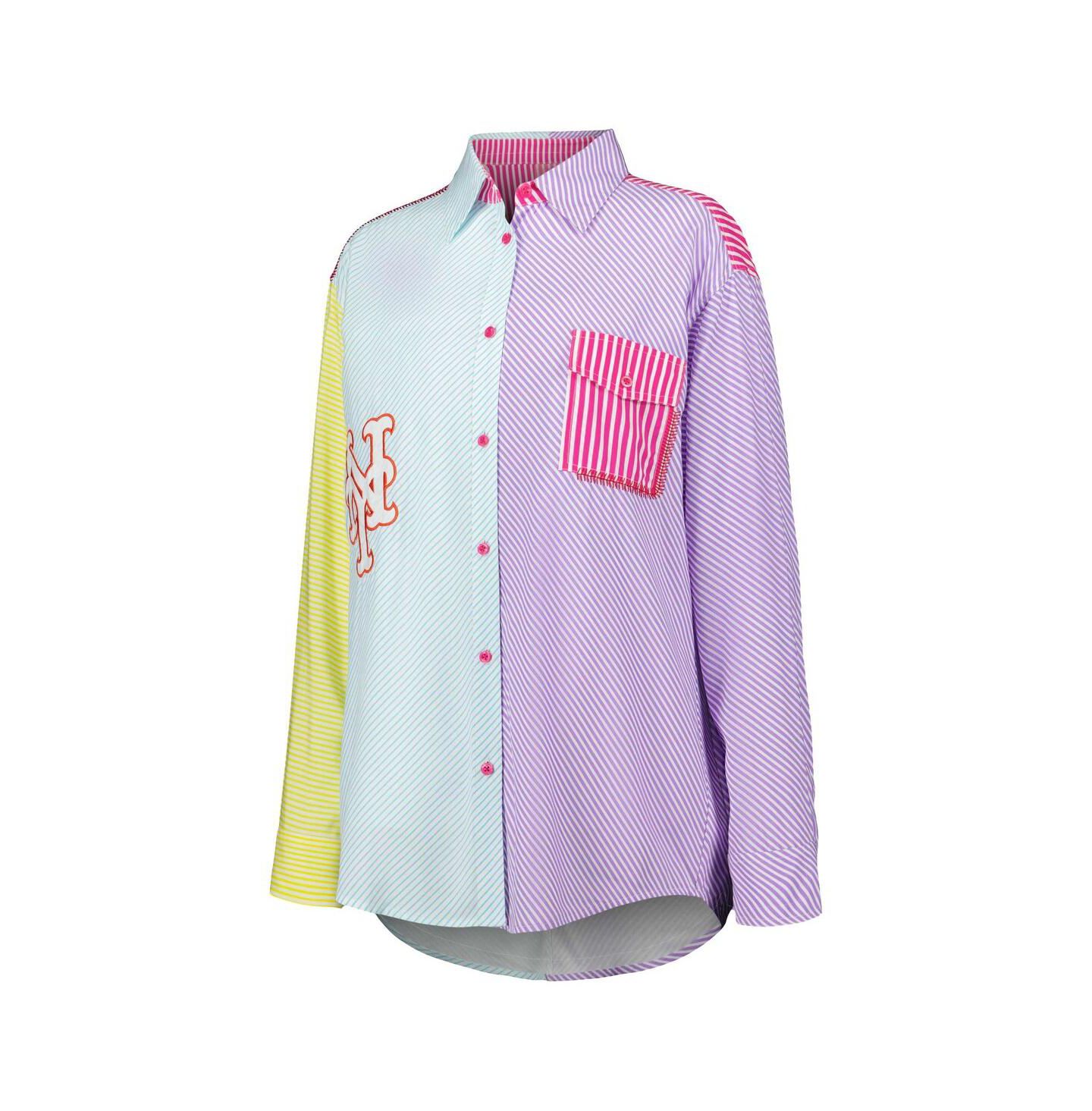 Женская рубашка Terez New York Mets Button-Up — фото 3