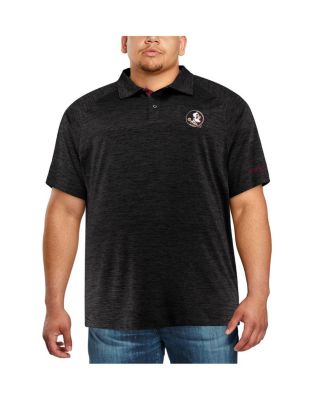 Men's Black Florida State Seminoles Big and Tall Down Swing Polo Shirt