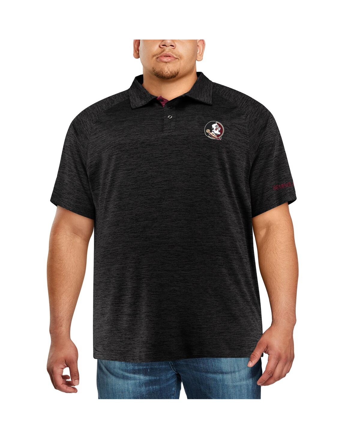 Men's ColosseumFlorida State Seminoles Big and Tall Down Swing Polo Shirt - Black
