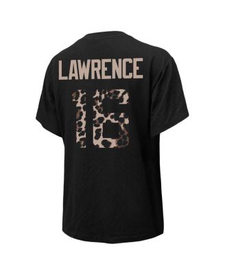 Women's Threads Trevor Lawrence Black Jacksonville Jaguars Leopard Player Name and Number Tri-Blend T-shirt