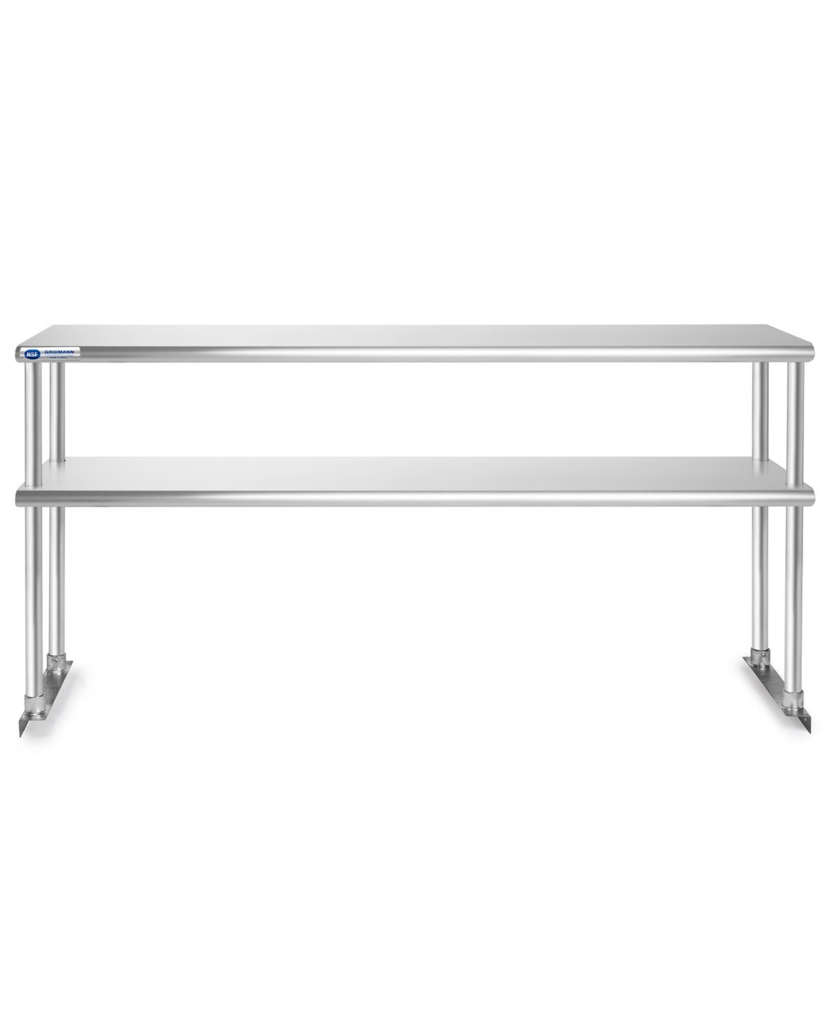 Gridmann Nsf Commercial Stainless Steel Double Overshelf 72