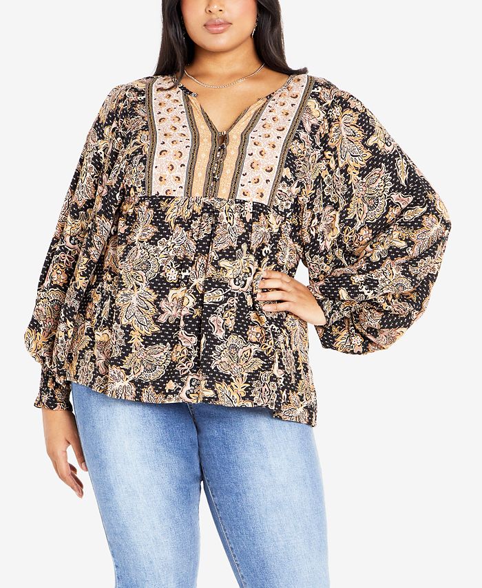 Macy's women's plus size blouses hotsell