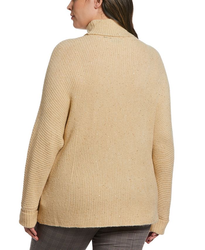 ELLA Rafaella Plus Size Sequin Long Sleeve Sweater - Macy's