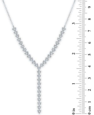 Diamond Adjustable 18" Lariat Necklace (1/4 ct. t.w.) in Sterling Silver