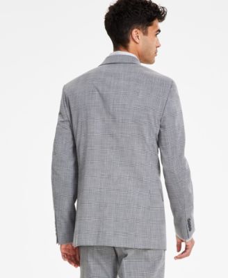 Современный мужской костюм в черно-белую клетку DKNY DKNY разделяет 27090₽