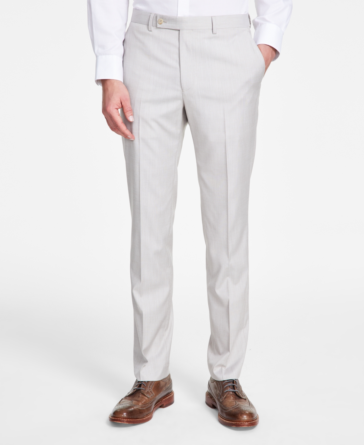 Dkny Men's Modern-Fit Natural Neat Suit Separate Pants