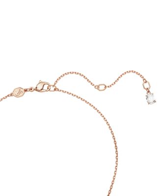 Rose Gold-Tone Idyllia Crystal Clover Pendant Necklace, 15" + 2-3/4" extender