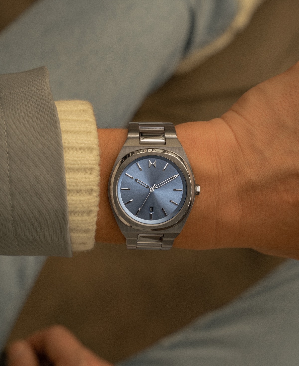 Shop Mvmt Men's Odyssey Ii Silver-tone Stainless Steel Bracelet Watch 42mm