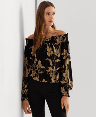 Lauren Ralph Lauren - Women's Floral Jersey Off-the-Shoulder Top